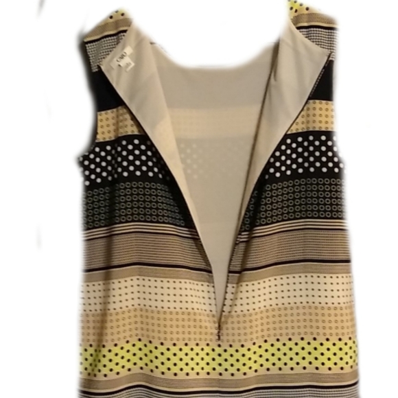 NWOT Striped Dotted Sheath Dress L - Picture 6 of 10